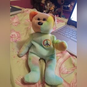 Beanie Baby- Peace Bear- Retired
